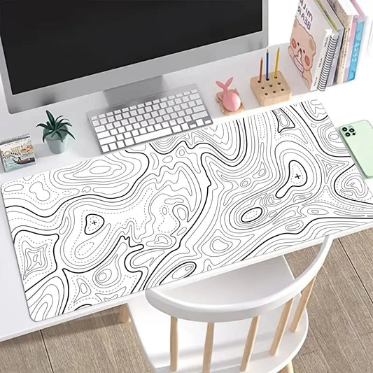 Topographic Gaming Mouse Pad - For Keyboard Desk